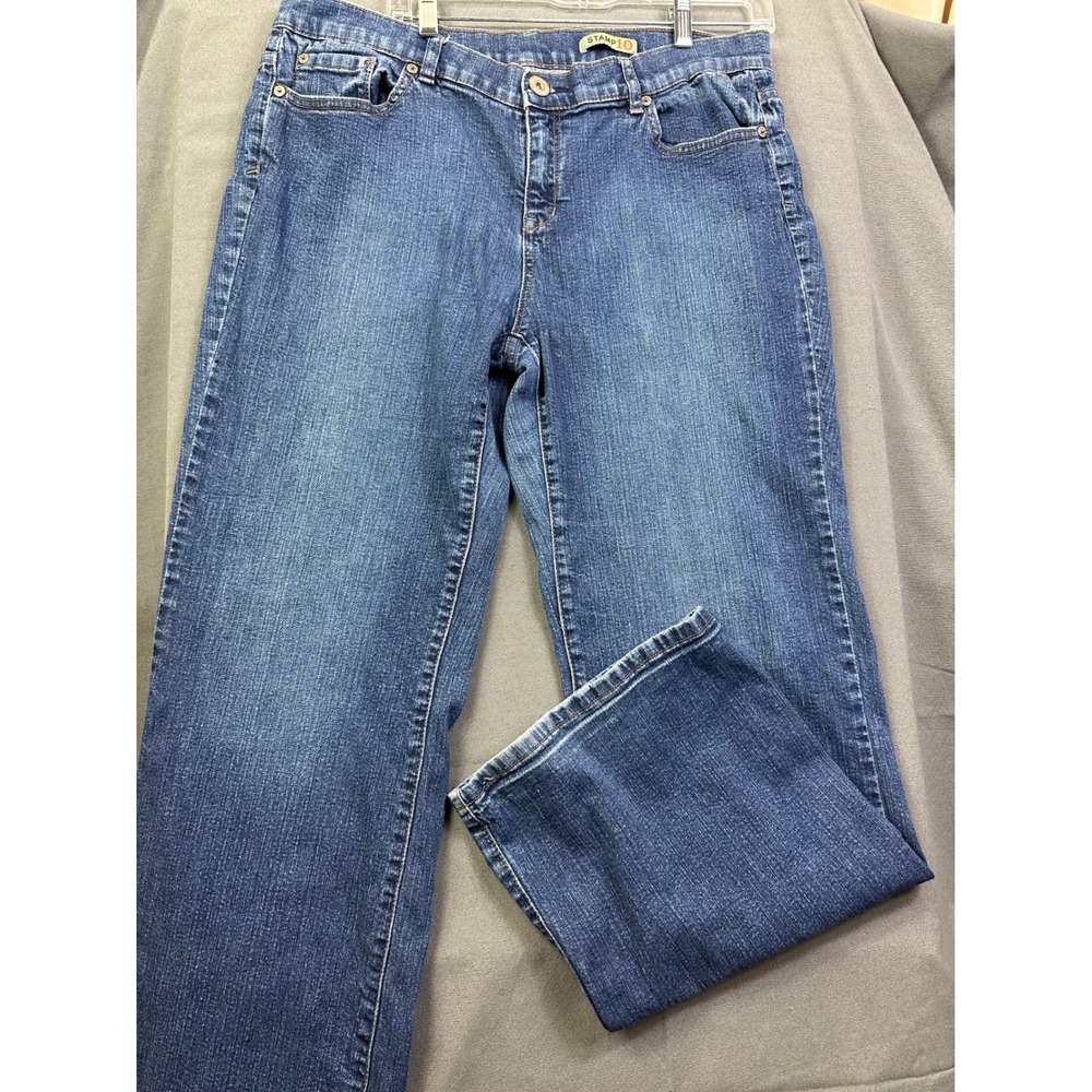 Stamp 10 Women's Straight Leg Blue Jeans Medium Wash Size 14 - Picture 11 of 14